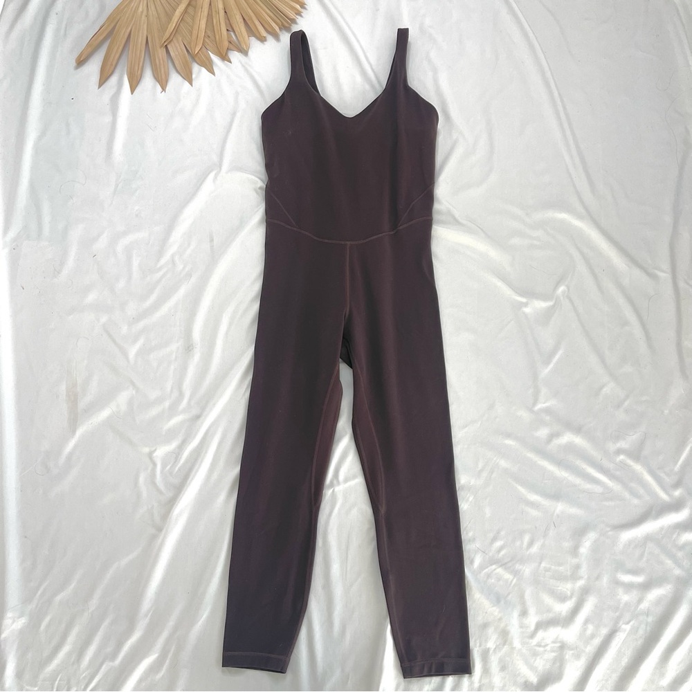 lululemon athletica Plum V-Neck One-Piece Jumpsuit